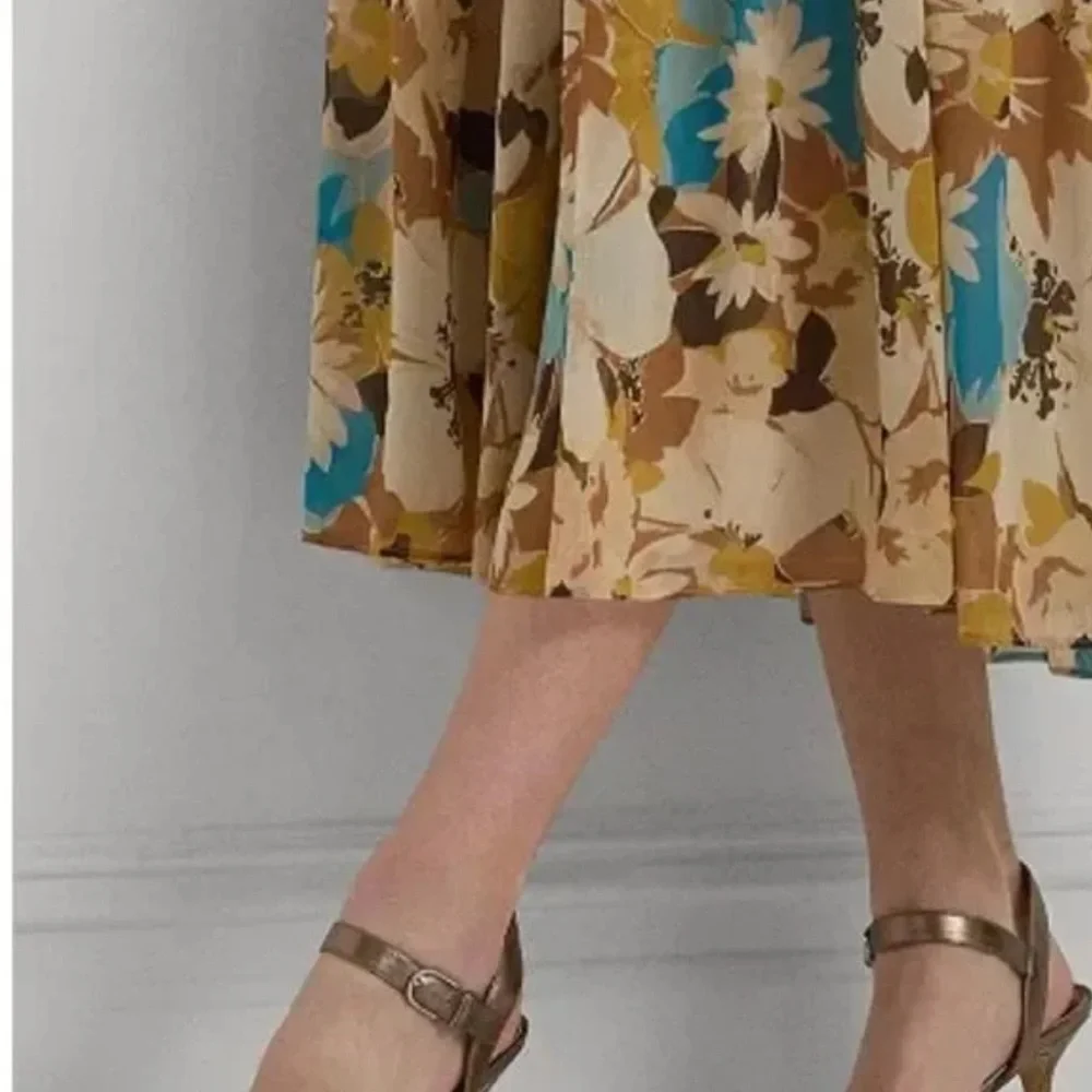 Ralph Lauren Black Label Floral Tiered Maxi Skirt in size 4 Petite